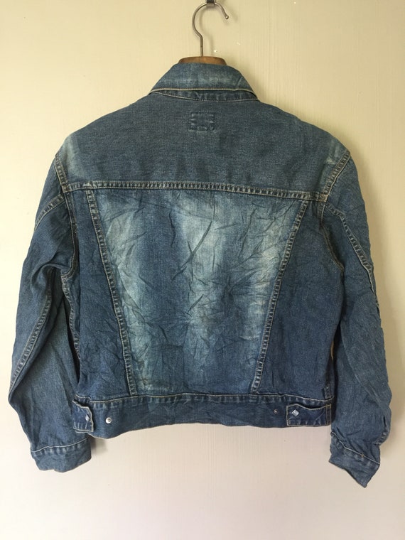 Vintage Levi's Shorthorn Denim Jacket Snap Button… - image 2