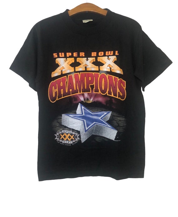 Vintage 90s Super Bowl XXX Champions Football T Shirt Medium Size