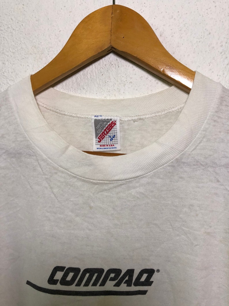 Vintage 90s Compaq Dell Apple Computer T Shirt Large Size image 5