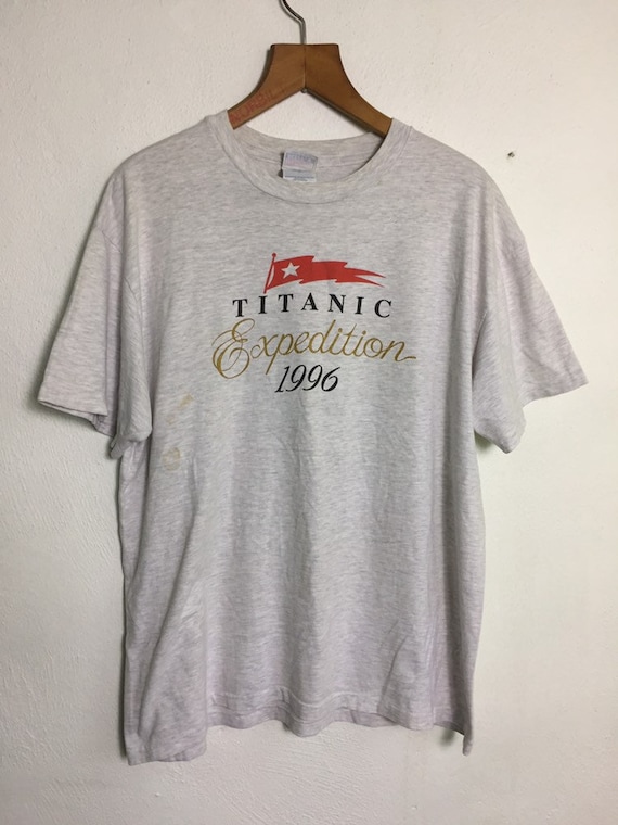 Vintage 90s 1996 Titanic Expedition Movies Discovery T Shirt XL 