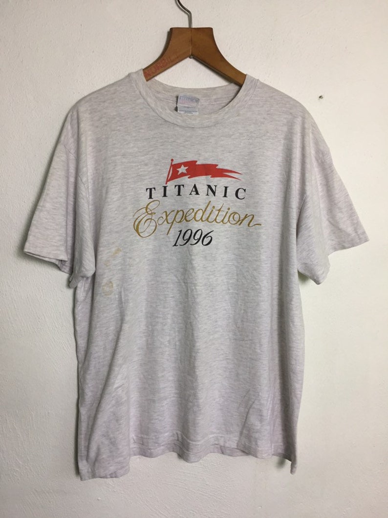 Vintage 90s 1996 Titanic Expedition Movies Discovery T Shirt XL Size
