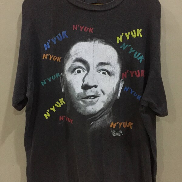 Vintage The Three Stooges Carley Comedy Movies  Nyuk Nyuk Nyuk T Shirt