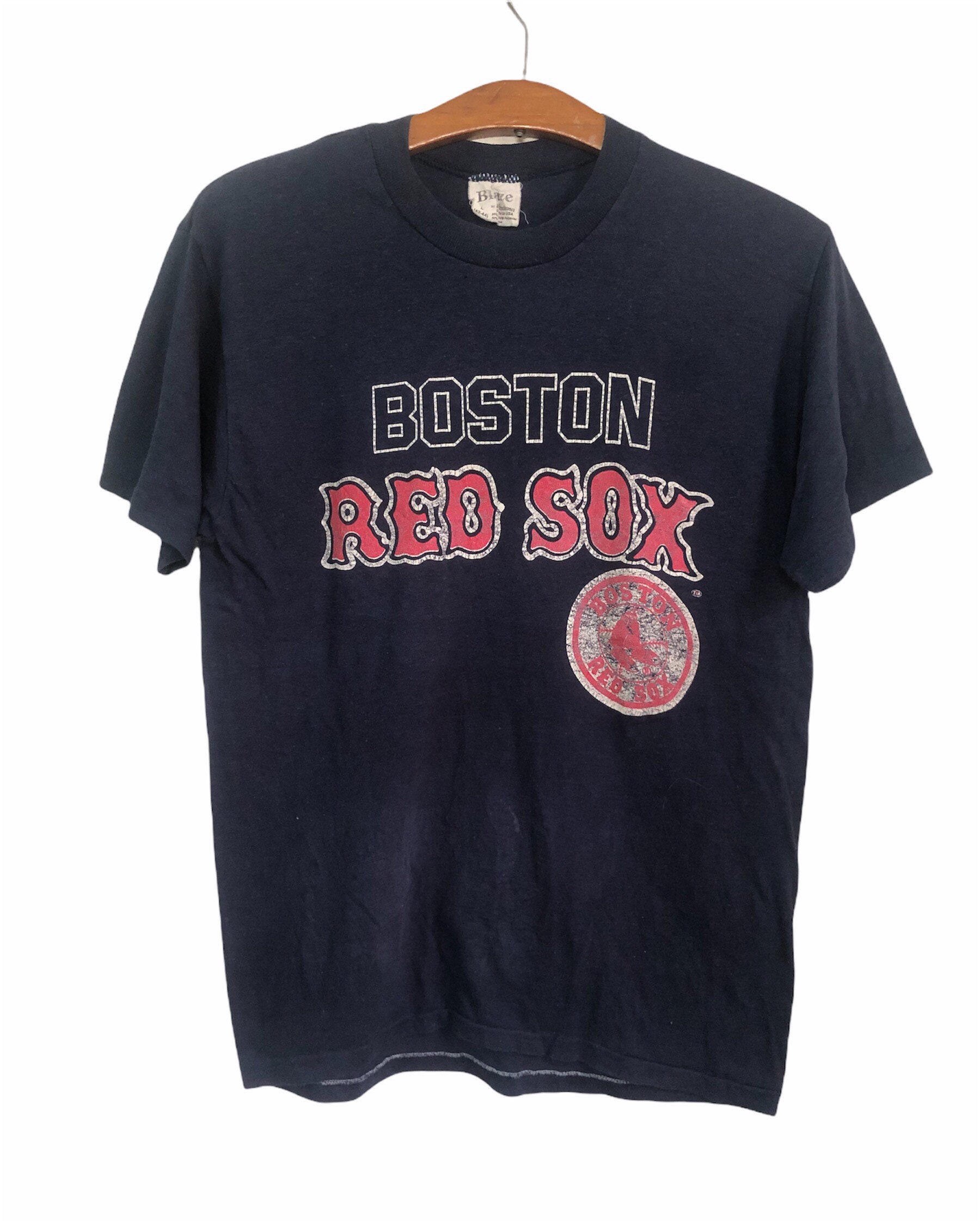Vintage 80s 90s Boston Red Sox Baseball MLB T Shirt Large Size 