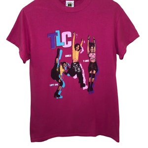 Vintage Cross Colours TLC Hip Hop Band T Shirt Small Size