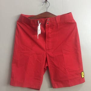 Vintage hangshort met tien planken korte broek strandkleding kofferbak Hawaii hang loose klein formaat