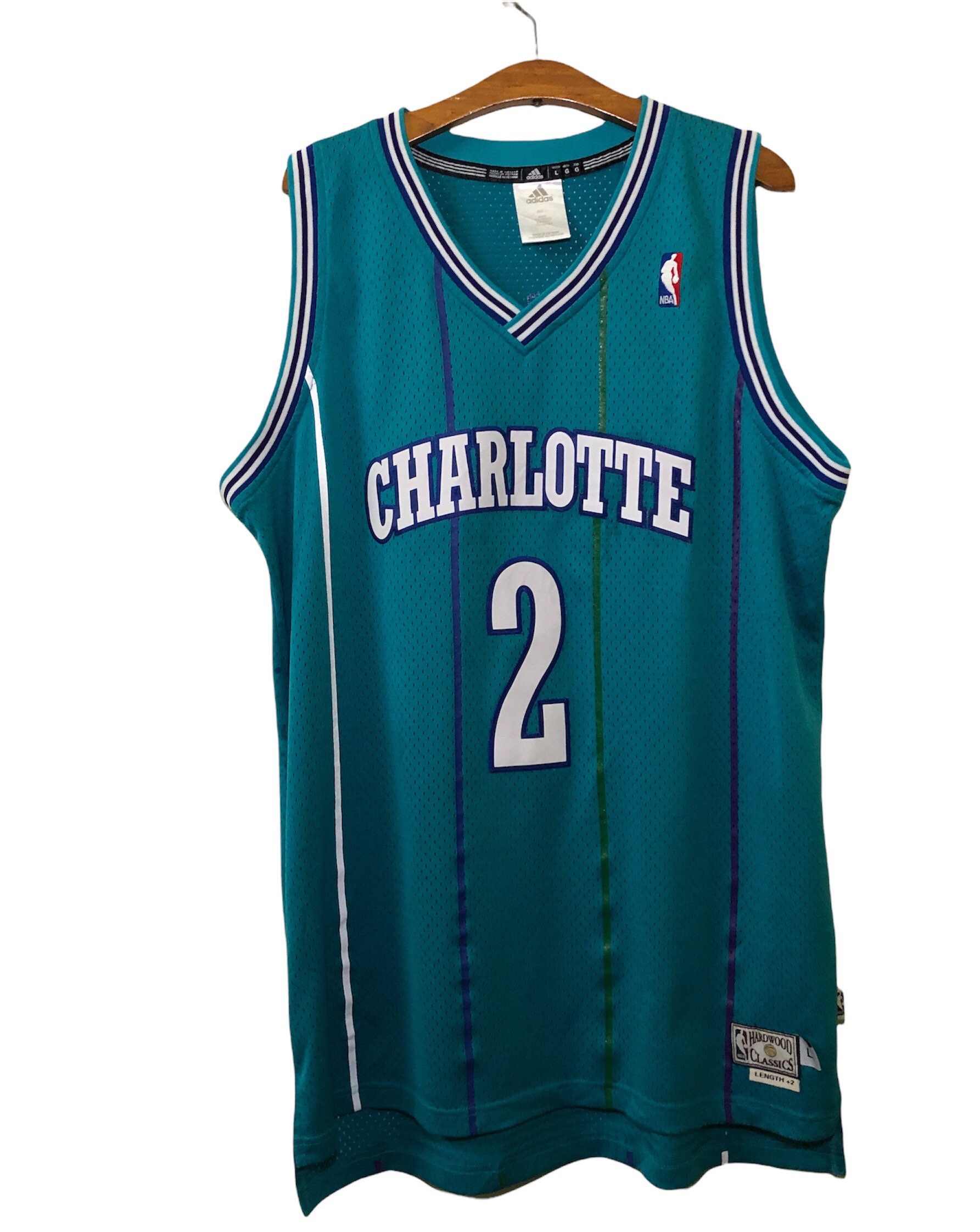 1992-93 Charlotte Hornets Basketball Shooting Shirt Champion Teal Size 2XL+2