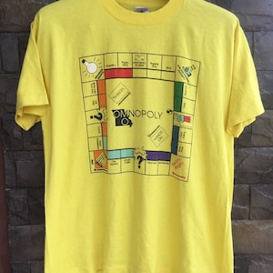 Vintage 90s Monopoly Board Game T Shirt Large Size
