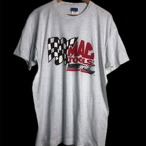 Vintage 90s Mac Tools Motorsports T Shirt XL Size