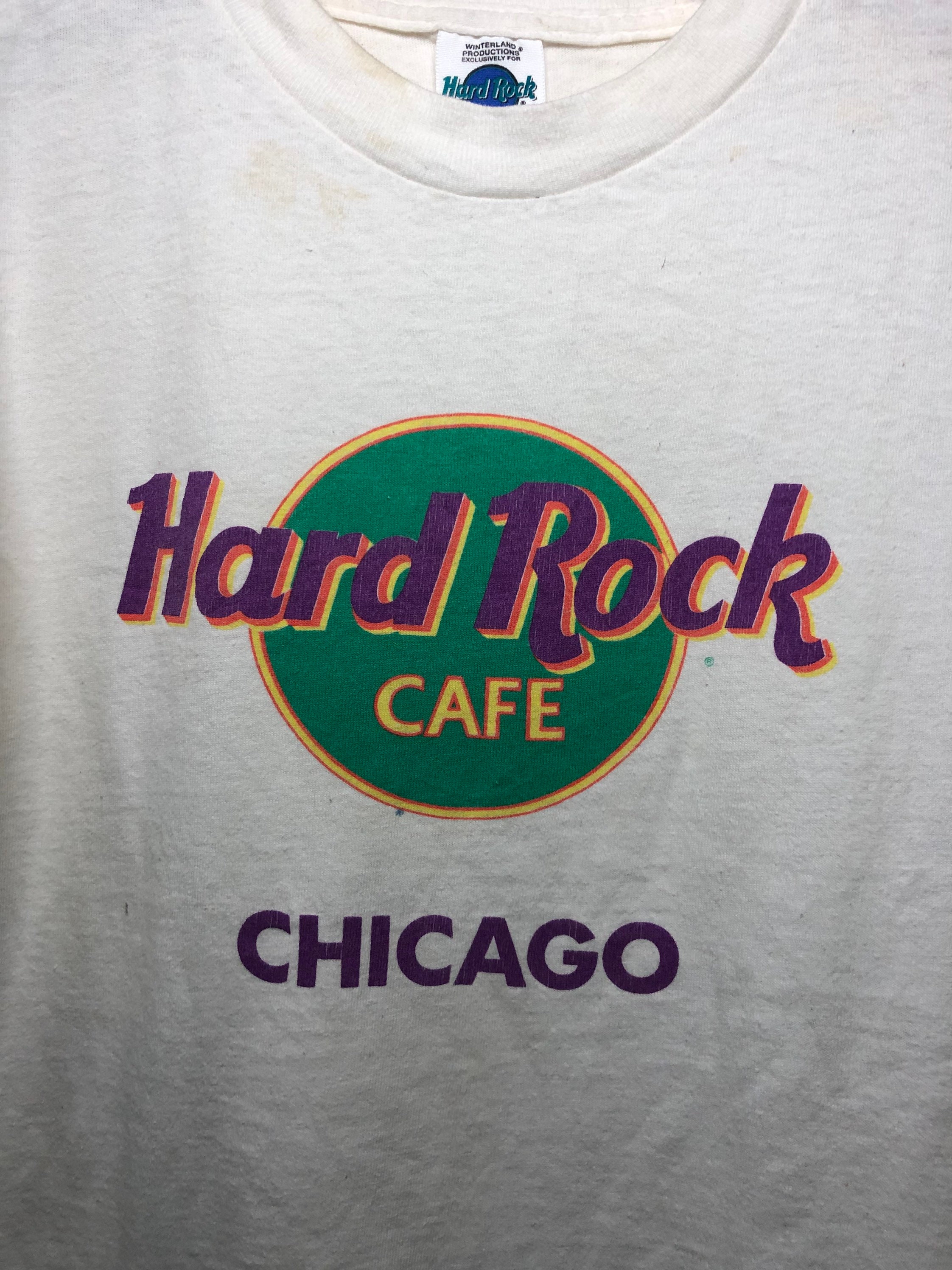 Vintage 90s Hard Rock Cafe Chicago T Shirt Youth Medium Size - Etsy