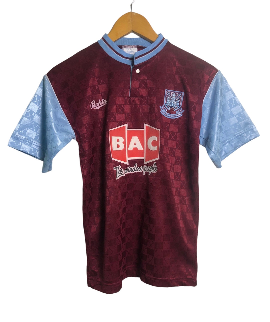 West Ham Bukta ユニフォームシャツ　91-92 West Ham United 1991 - 1992 Home football Burta shirt size