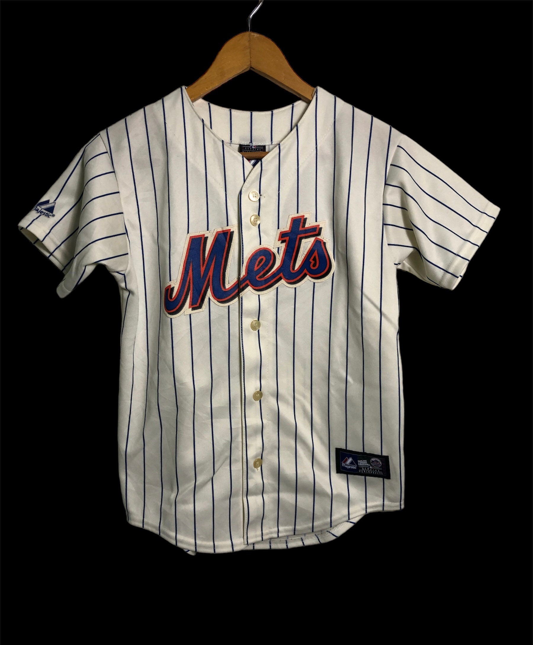 VINTAGE New York Mets Baseball Jersey Mens Medium Russell Athletic MLB  Pinstripe