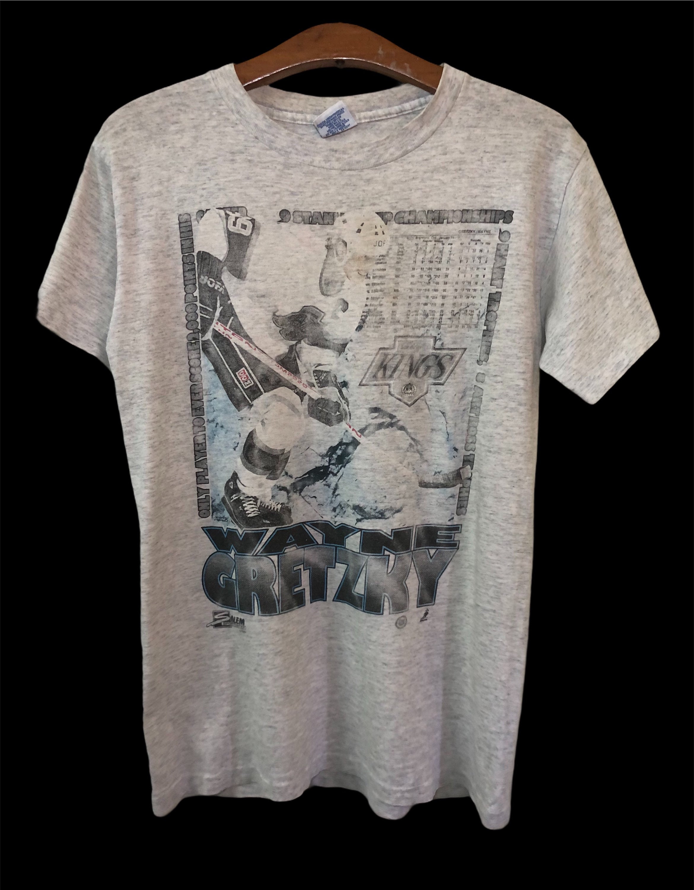 Vintage NHL (Salem) - Los Angeles Kings Wayne Gretzky Caricature MVP T-Shirt 1990 X-Large