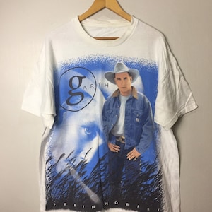 Vintage 90s Garth Brooks World Tour Promo Album Concert T Shirt