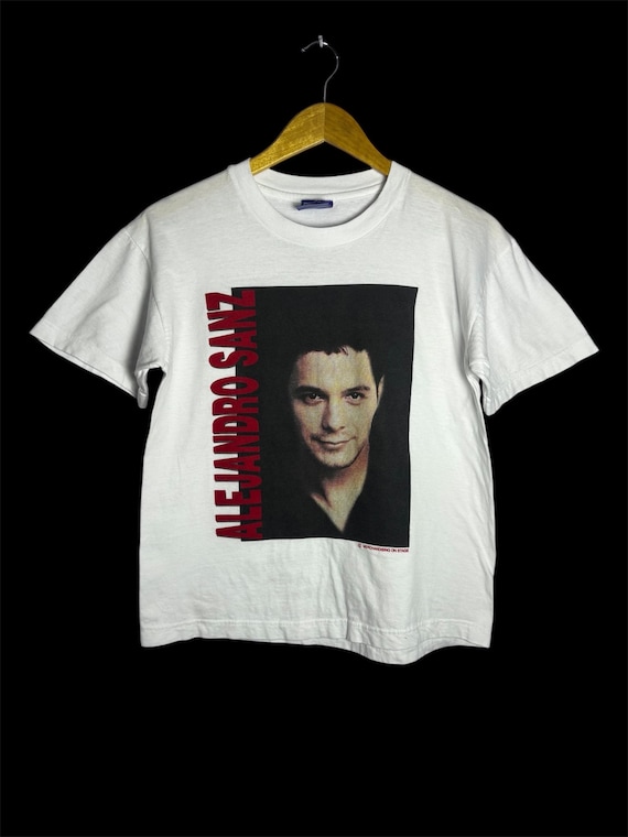 Vintage 90s Alejandro Sanz Tour MAS 1998 Promo Album  Concert T Shirt
