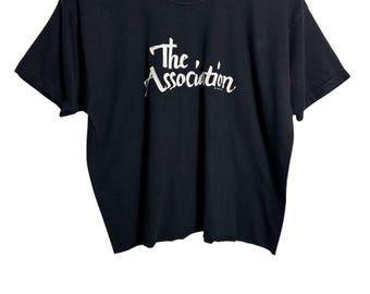 Camiseta corta vintage de los años 80 con el álbum promocional de The Association, gira y concierto, talla grande