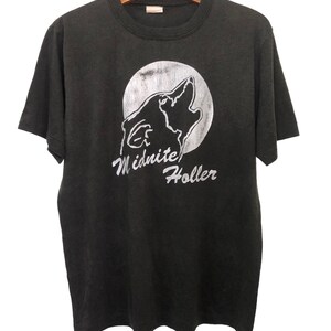 Vintage 80s 90s Midnite Holler Band T Shirt Promo Concert Tour T Shirt Large Size