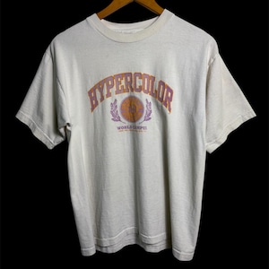 Vintage Hypercolor Streetwear University Of  Hypercolor T Shirt Large Size
