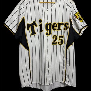 Retro Japan Hanshin Tigers Two Tone Baseball Light Jersey