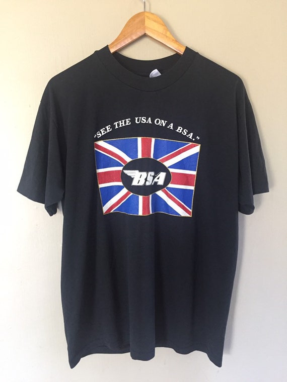 Vintage 90s BSA Motocycle Triumph Norton Harley British Bike T  