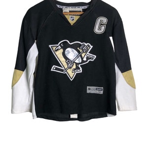 Vintage Pittsburgh Penguins Jersey #87 Crosby Hockey NHL Reebok L / XL Youth Size