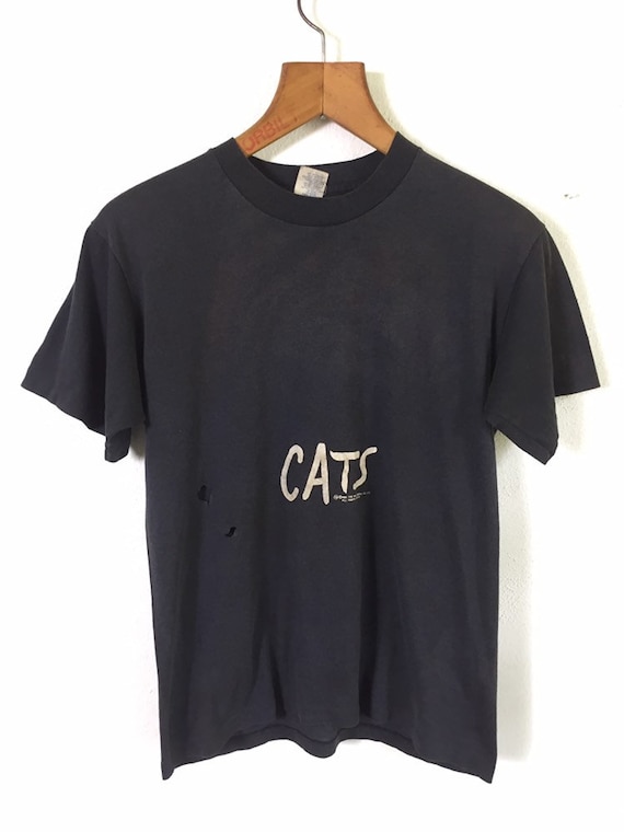 Vintage 80s Cats Broadway Musical T Shirt Large Si