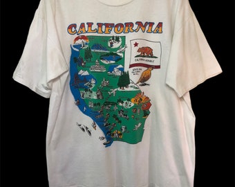 Vintage 90s California Republic Souvenir T Shirt XL Size
