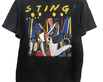 Vintage 80s Sting The Police Promo Album Tour Concert T Shirt XL Size