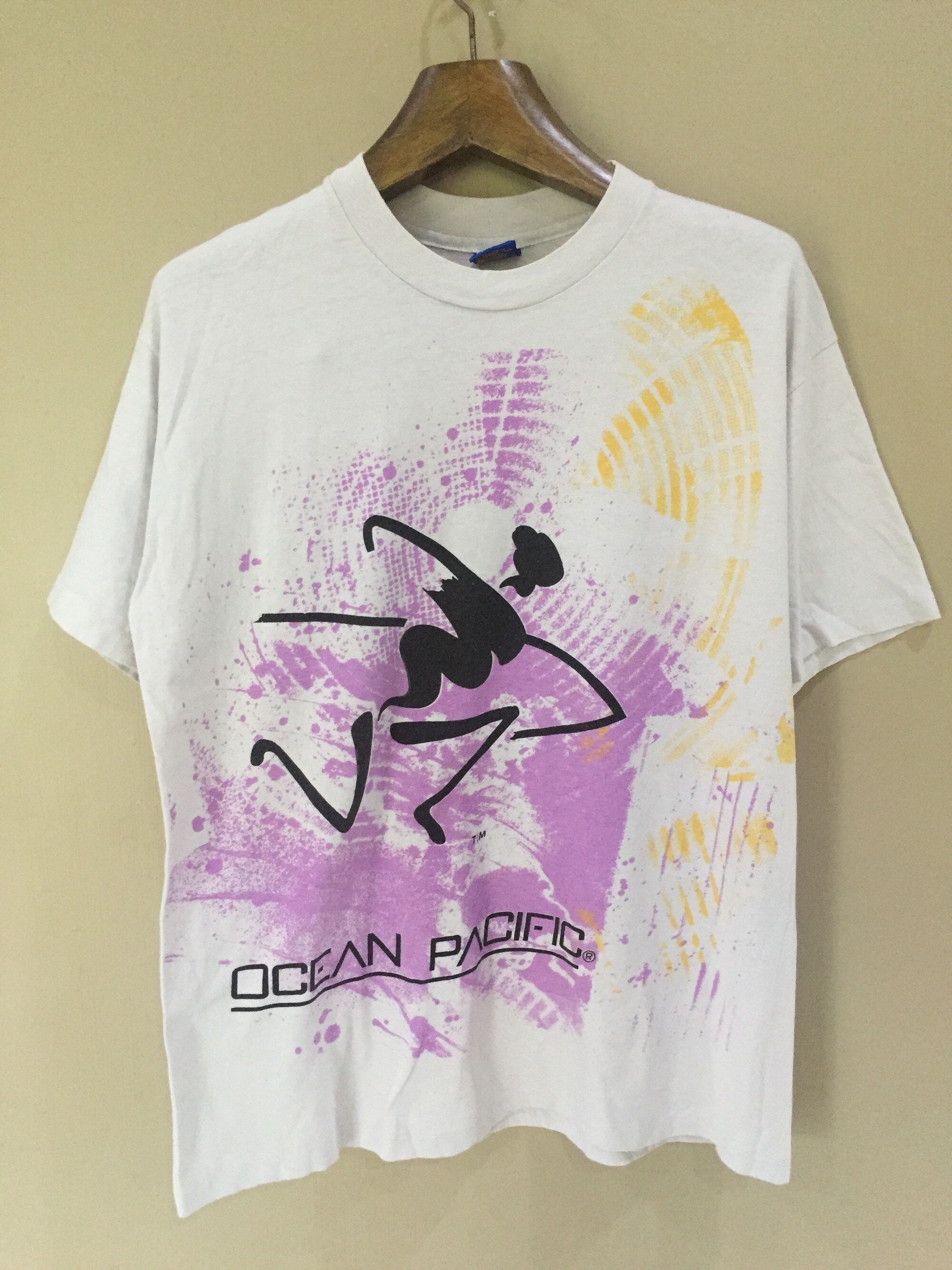 Vintage Ocean Pacific Hang Ten Hang Loose Sun Surf OP T Shirt XL
