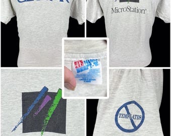 Rare!!! Vintage MICROSOFT OFFICE 2000 Made in Usa T-shirt