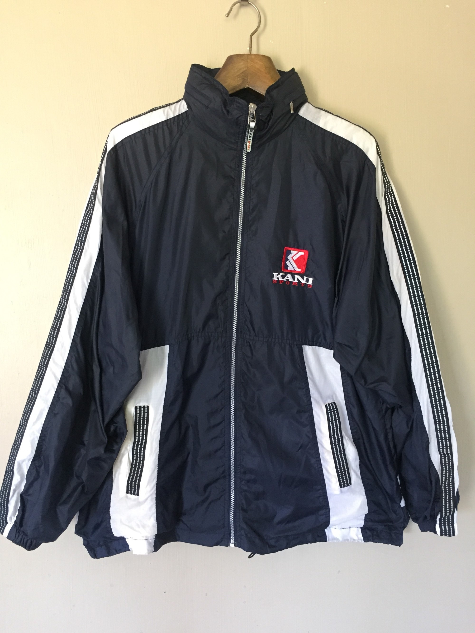 Vintage Kani Sports Karl Kani Windbreaker Zipper Jacket Large Size