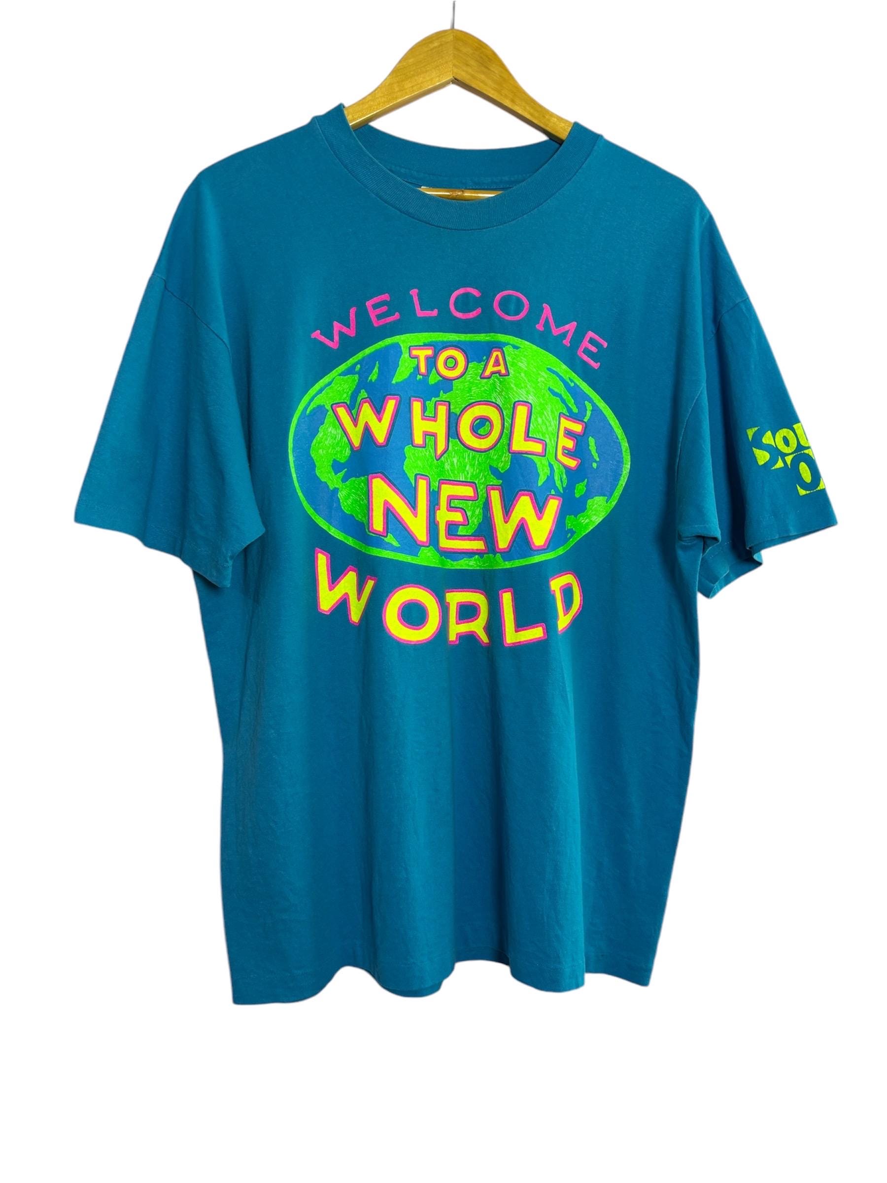 Vintage 90s Welcome to A Whole New World Graphic T Shirt XL Size