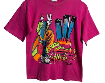 Maglietta vintage anni '90 Body Glove Surf Skate Hawaii, taglia media