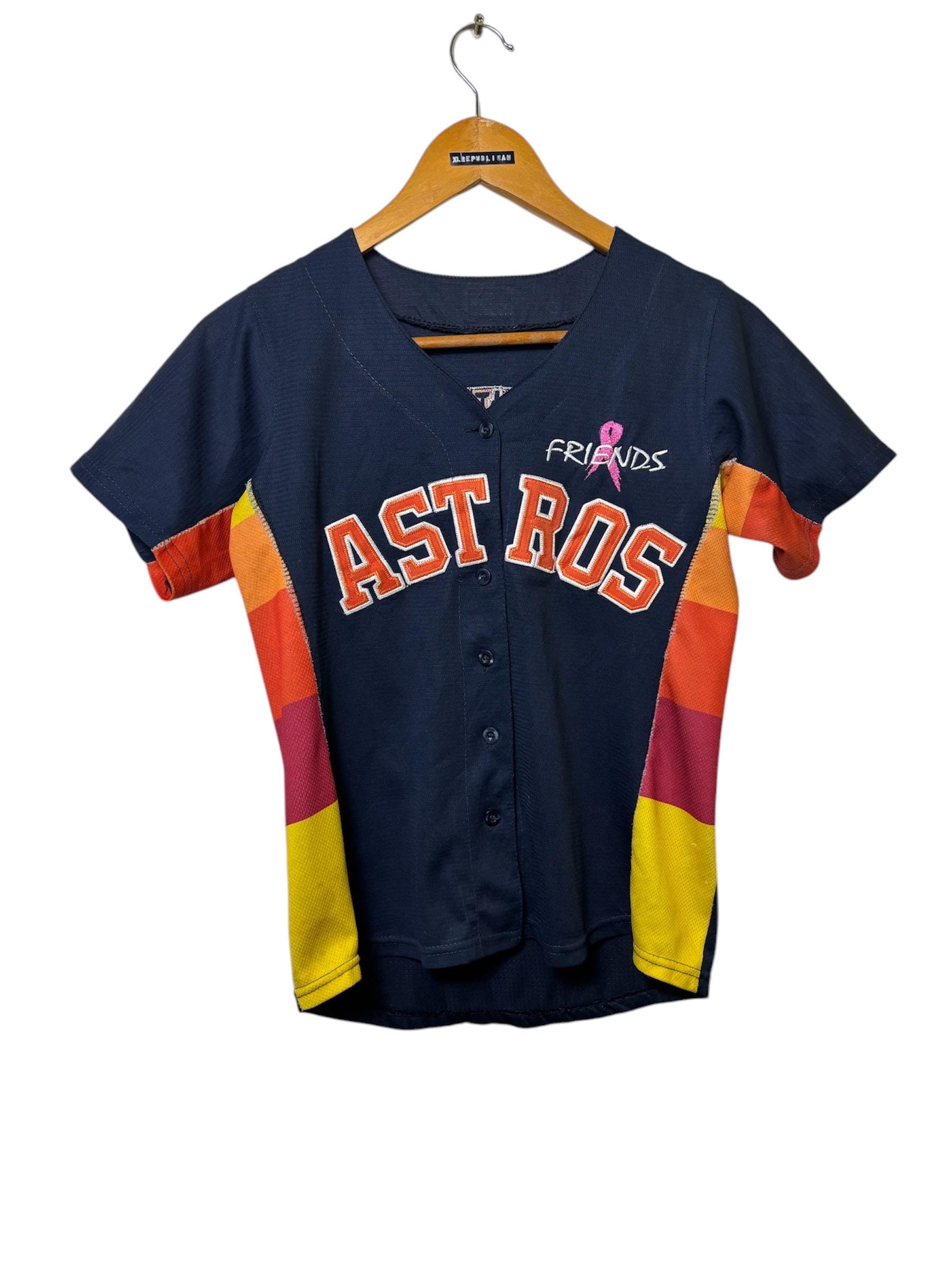 Vintage Houstan Astros #27 Altuve MLB Majestic Jersey Youth Kids Size