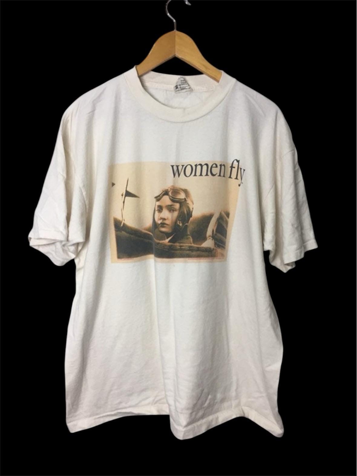 USA製 90's/1992 アメリア・イアハート 女性飛行士 Tシャツ 90's Amelia Earhart L/S フォトプリントTシャツ 