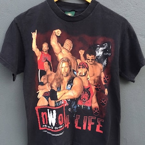 Vintage NWO New World Order 4 life nWo Wwf Wcw Wwe Wrestling T Shirt Youth Size