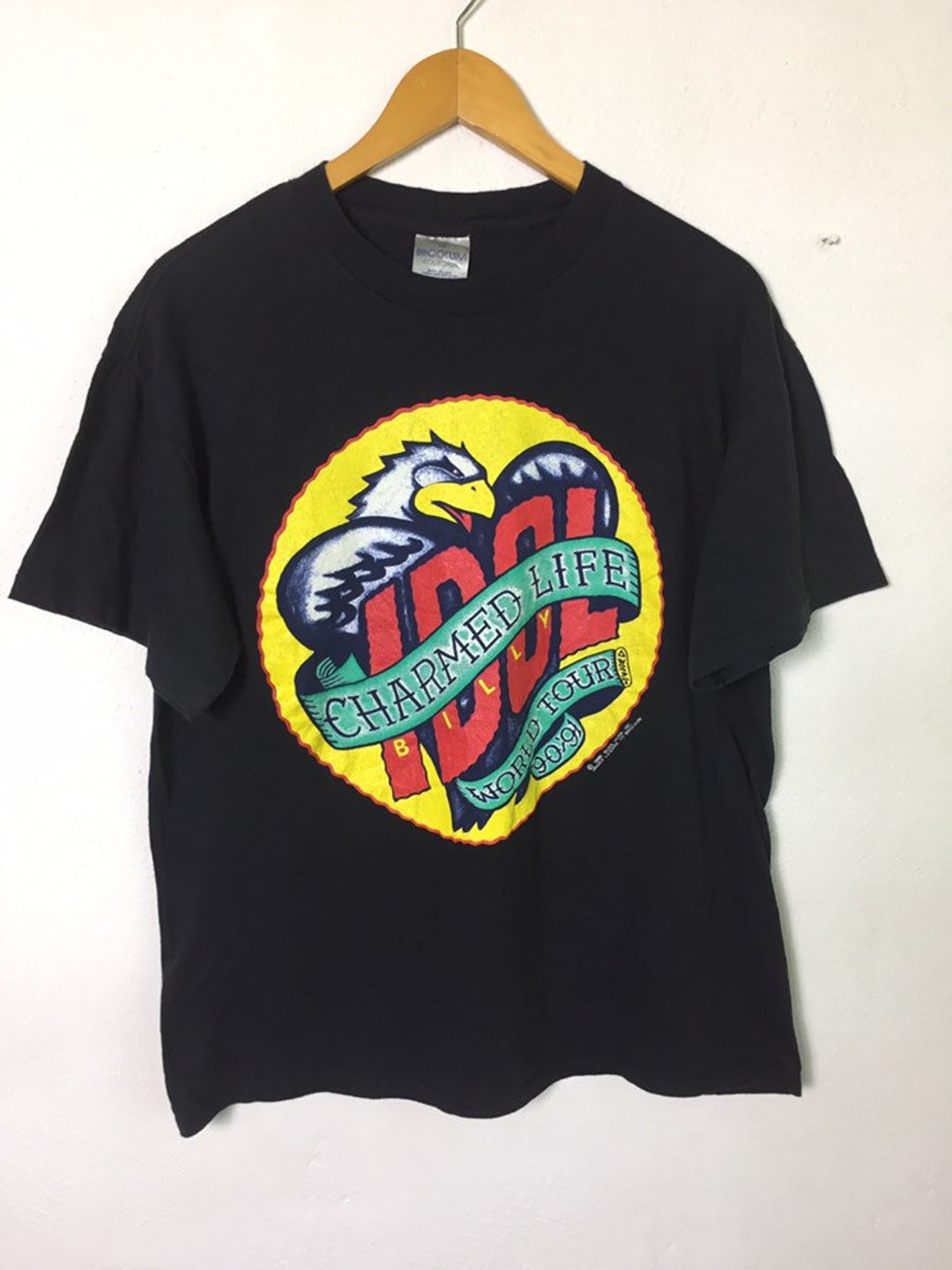 Vintage Billy Idol Charmed Life World Tour 90/91 T Shirt XL Size