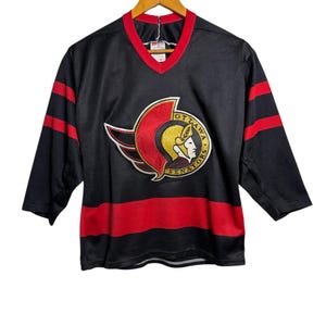 Vintage 90s Ottawa Senators Hockey NHL CCM Jersey XL Youth Kids Size