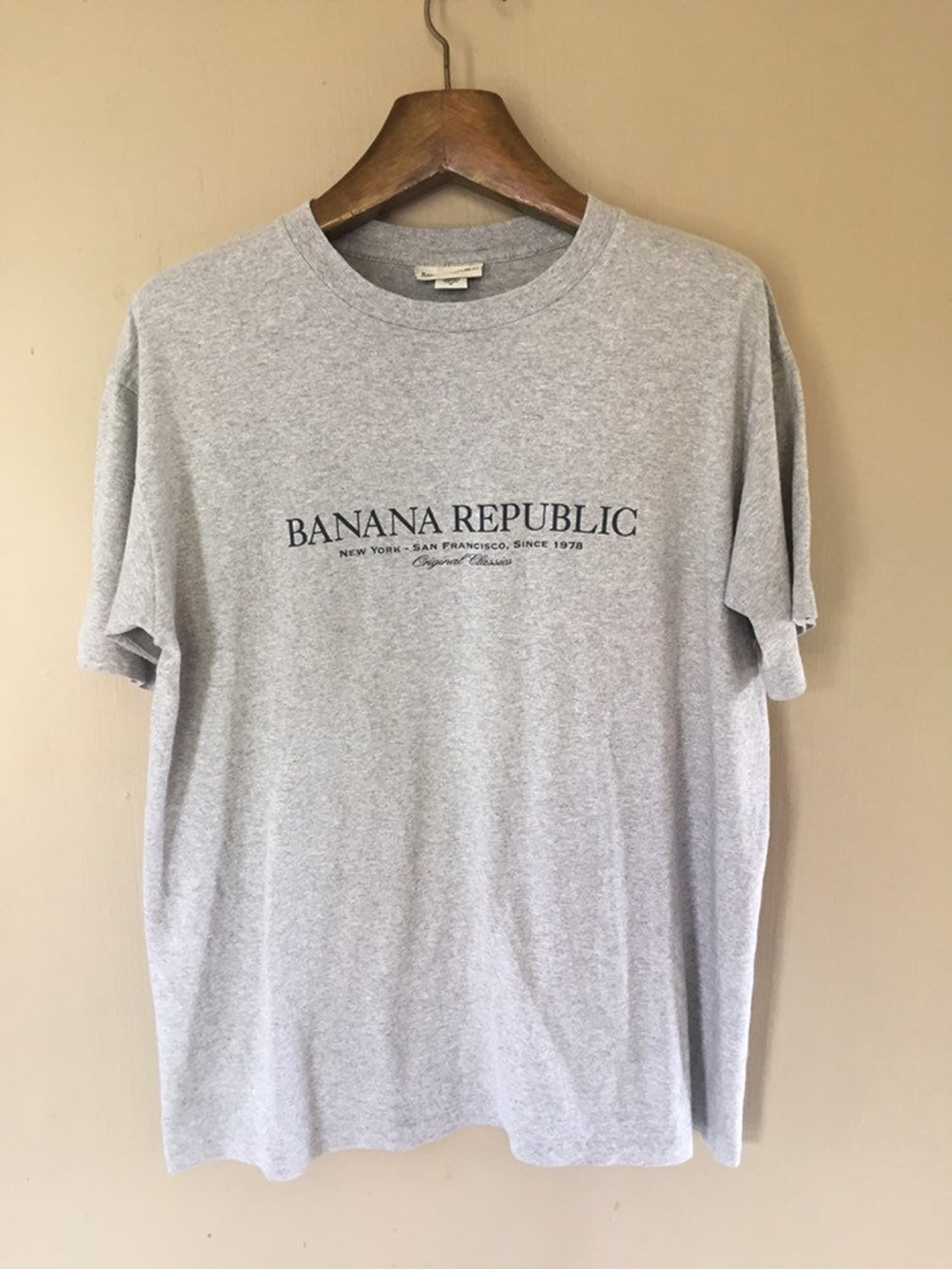 Vintage 90s Banana Republic Big Logo Spellout T Shirt Medium Etsy