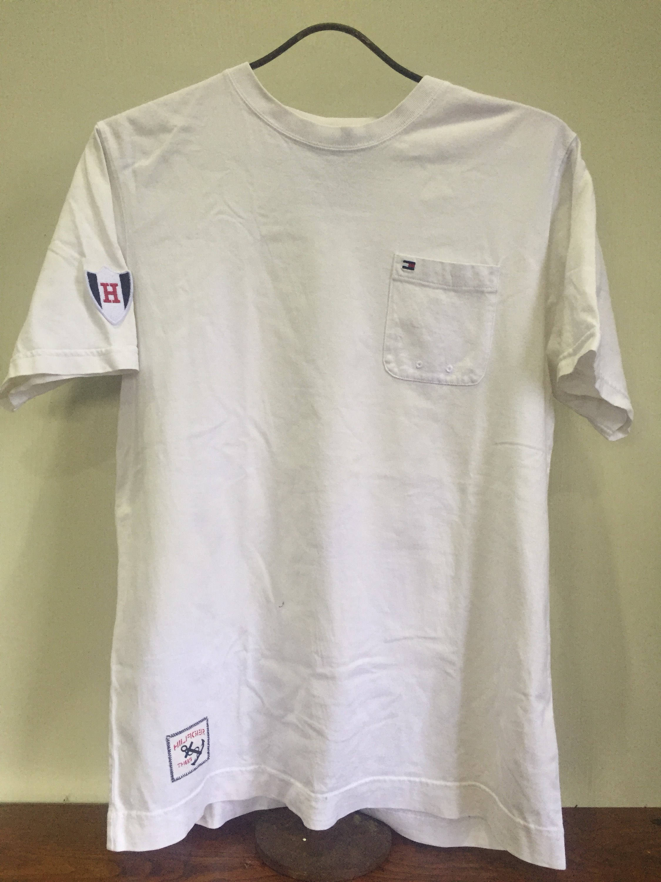 Rare Tommy Hilfiger Big Logo Pocket T Shirt Casual - Etsy