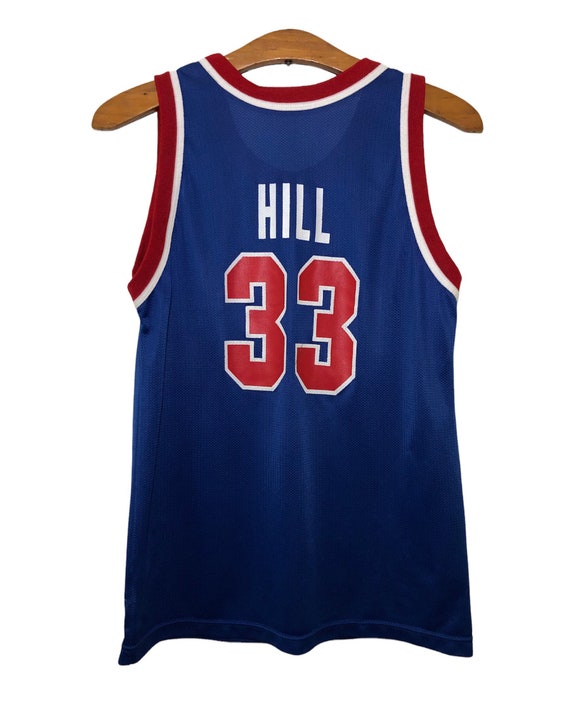 Vintage 90s Detroit Pistons #33 Hill NBA Basketba… - image 2