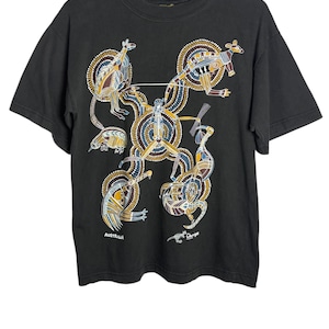 Vintage Churinga Design Australia Ken Done Pop Art T Shirt Small Size