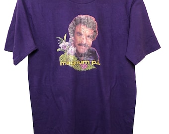 Vintage 80s Magnum P.I Movies Series TV Promo T Shirt Large Size