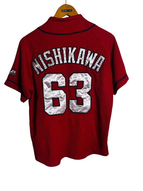 Hiroshima Toyo Carp #63 Nishikawajapan Baseball Descente Jersey