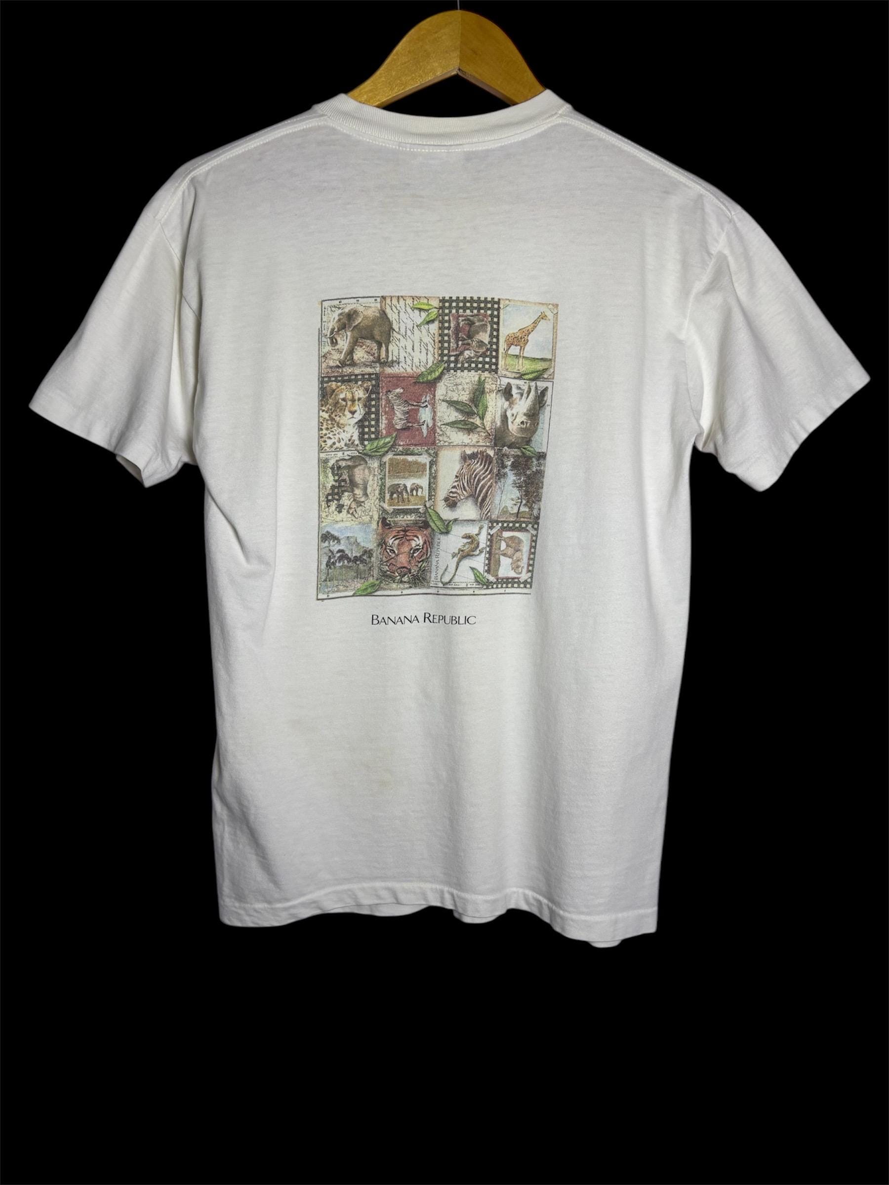 Vintage 90s Banana Republic Pocket T Shirt XS Size - Etsy