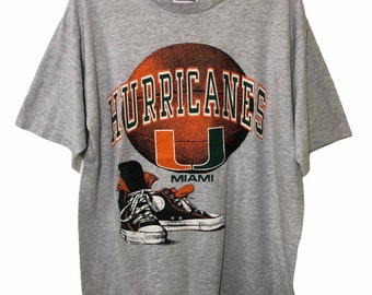 Camiseta vintage de fútbol americano universitario de los Miami Hurricanes de los años 90, NFL, talla grande