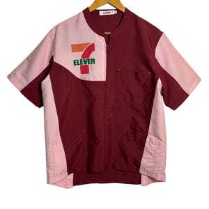 Vintage 7 ELEVEN Japan Uniform Working Shirt  Medium Size