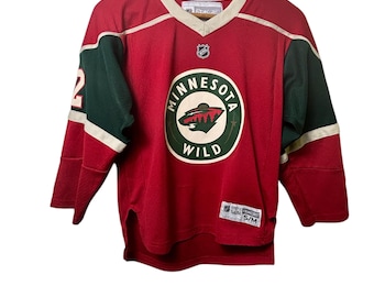 Koszulka Vintage Minnesota Wild nr 32 Backstrom Hockey NHL Reebok CCM S/M rozmiar młodzieżowy