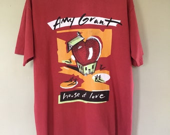 Vintage Amy Grant House of Love Pop Amy Lee Grant promoalbumturné T-shirt XL storlek