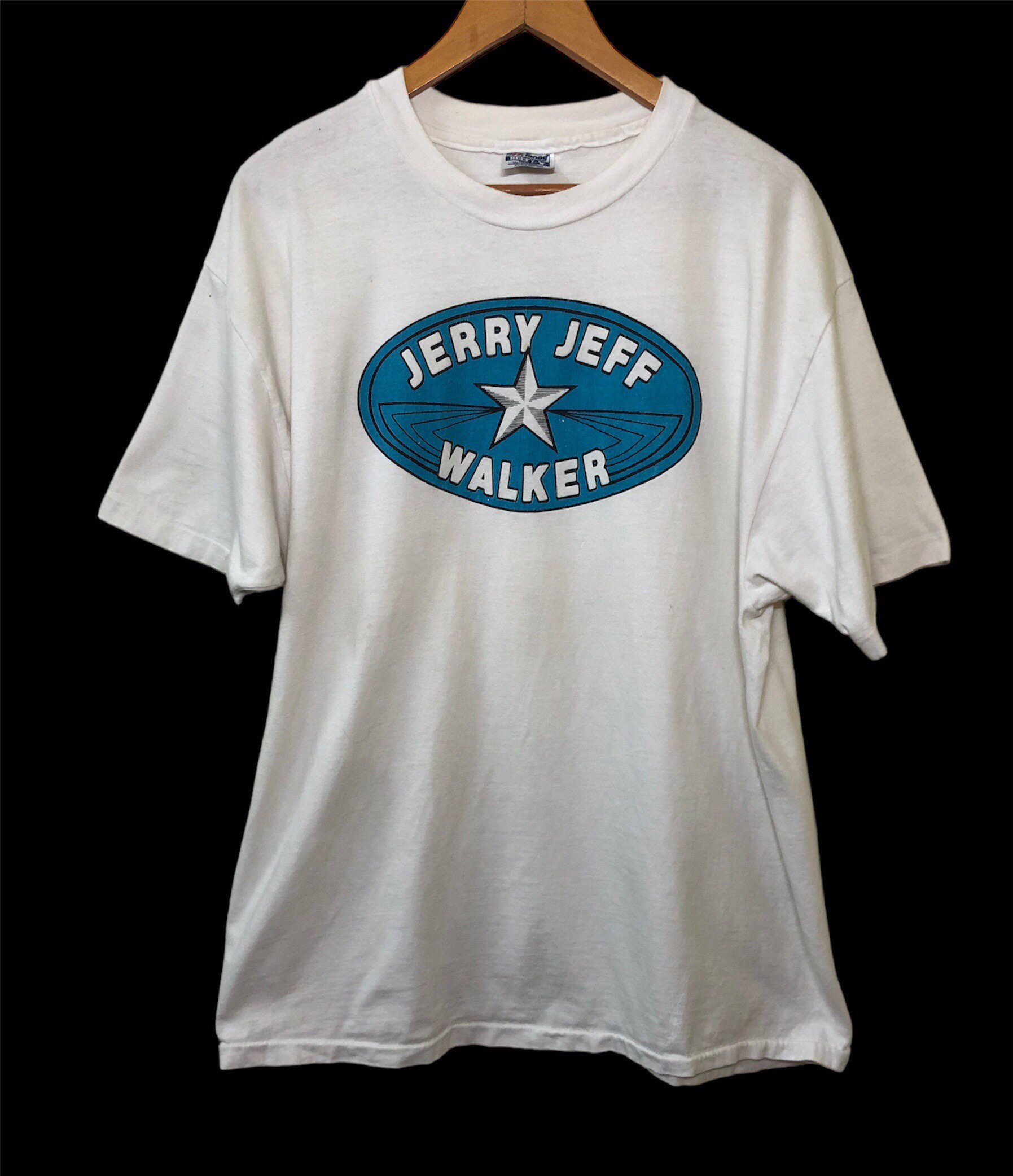 Vintage 90s Jerry Jeff Walker Promo Album Tour Concert Album T Shirt XL Size