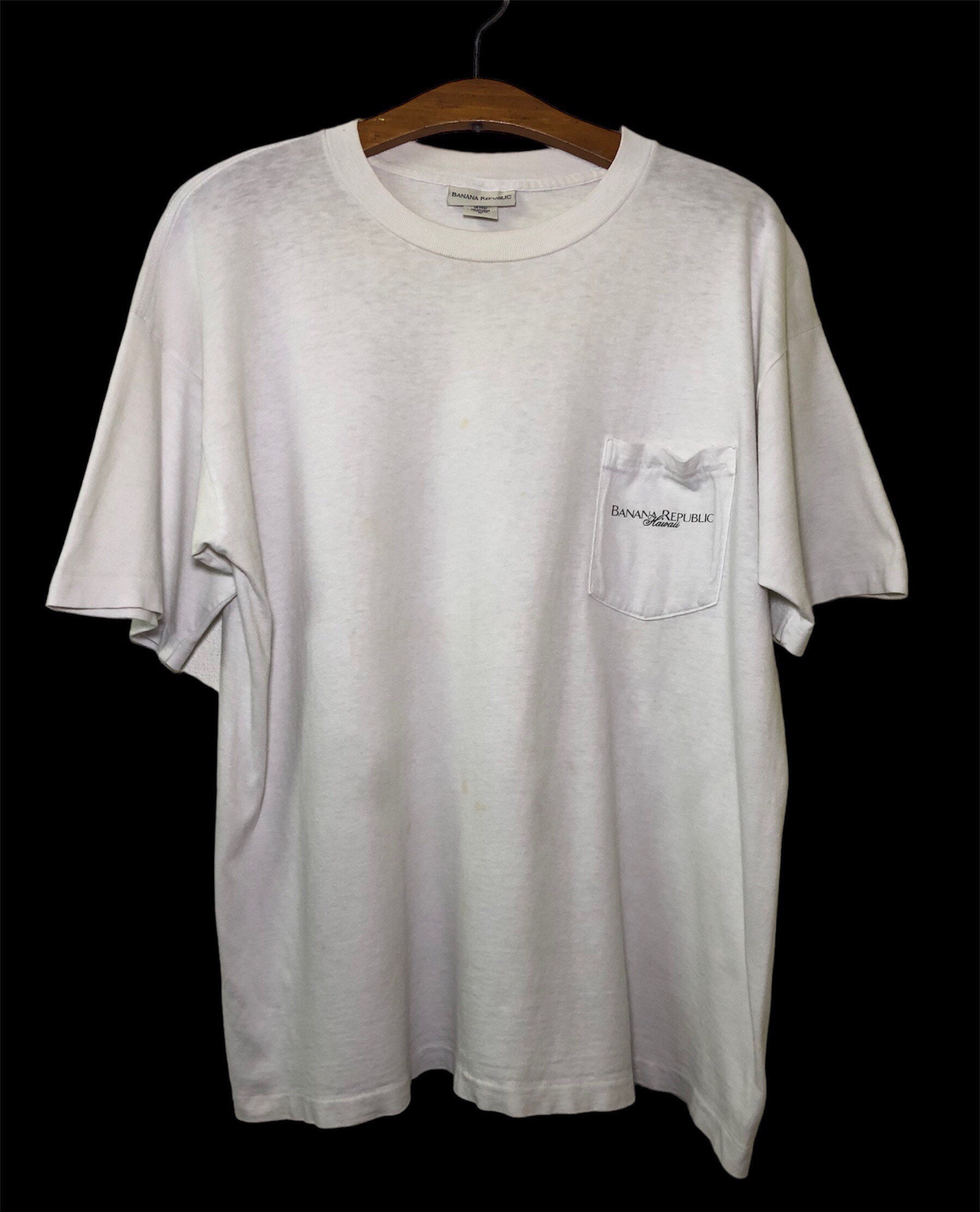 Vintage 90s Banana Republic Pocket Tees T Shirt Medium Size Vintage 90s Banana Republic Pocket Tees T Shirt Medium Size